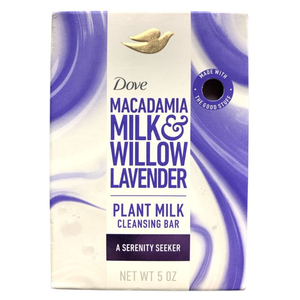 Dove Macadamia Milk and Willow Lavender Plant Milk 5oz. Cleansing Bar